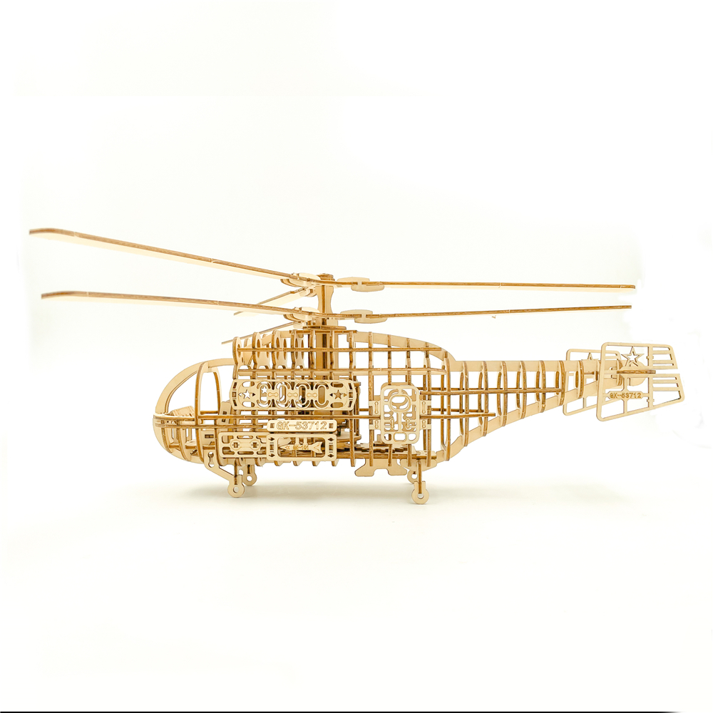 GK-Wood Helicopter 3D Puzzle